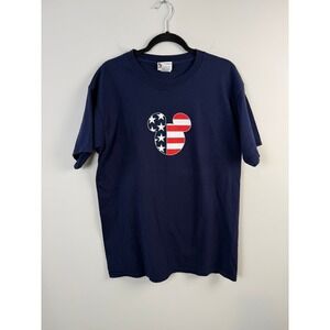 Vintage 90s Walt Disney World Mickey Mouse Navy T Shirt Men's Large Americana